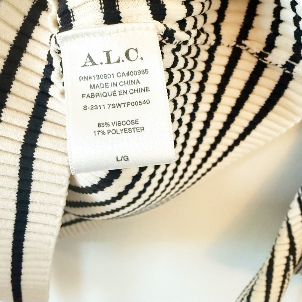 A.L.C. Aster Striped Long Sleeve Top NWT - Picture 9 of 13